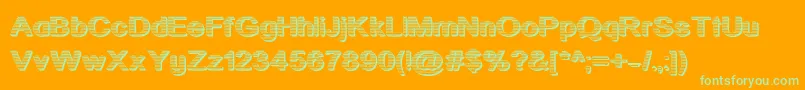 Acutatr Font – Green Fonts on Orange Background