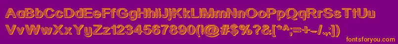 Acutatr Font – Orange Fonts on Purple Background