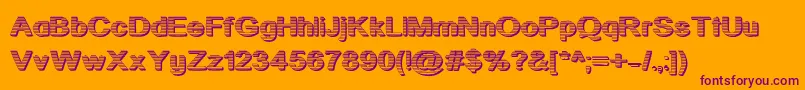 Acutatr Font – Purple Fonts on Orange Background