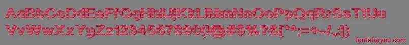 Acutatr Font – Red Fonts on Gray Background