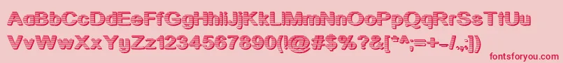 Acutatr-Schriftart – Rote Schriften auf rosa Hintergrund