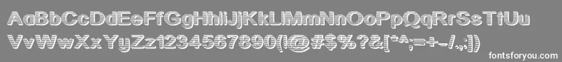 フォントAcutatr – 灰色の背景に白い文字