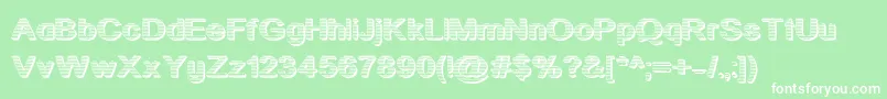 Acutatr Font – White Fonts on Green Background