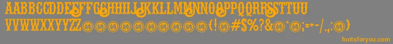 Hellsrider Font – Orange Fonts on Gray Background