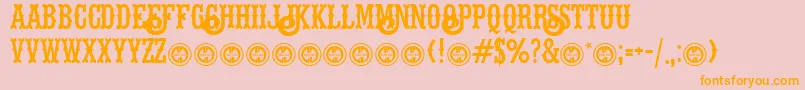 Hellsrider Font – Orange Fonts on Pink Background