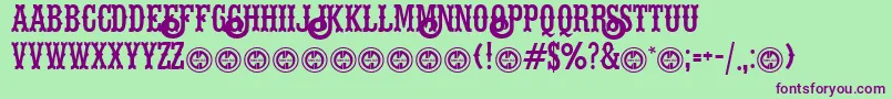 Hellsrider Font – Purple Fonts on Green Background