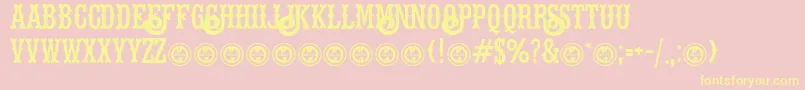 Hellsrider Font – Yellow Fonts on Pink Background