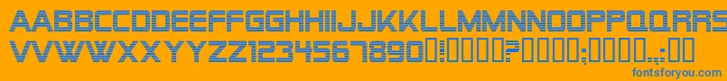 AlienEncountersRegular Font – Blue Fonts on Orange Background