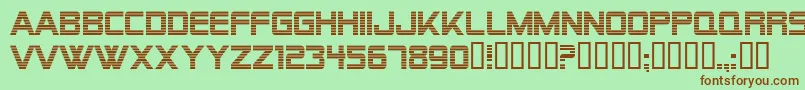 AlienEncountersRegular Font – Brown Fonts on Green Background