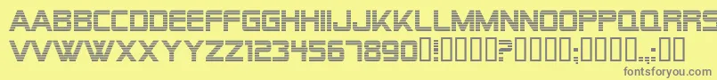 AlienEncountersRegular Font – Gray Fonts on Yellow Background