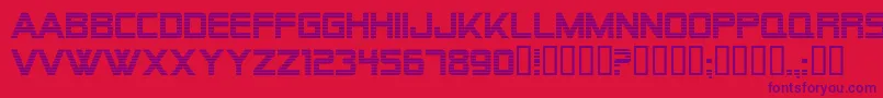 AlienEncountersRegular Font – Purple Fonts on Red Background