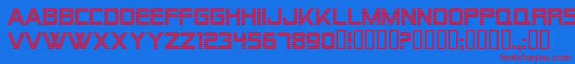 AlienEncountersRegular Font – Red Fonts on Blue Background