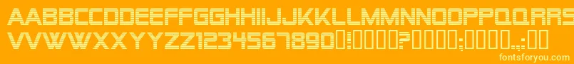 AlienEncountersRegular Font – Yellow Fonts on Orange Background