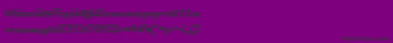 Wednesda-fontti – mustat fontit violetilla taustalla