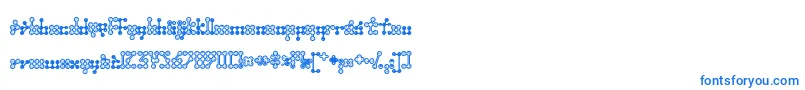 Wednesda-fontti – siniset fontit valkoisella taustalla