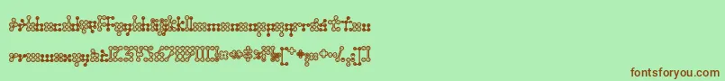 Шрифт Wednesda – коричневые шрифты на зелёном фоне