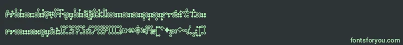 Шрифт Wednesda – зелёные шрифты на чёрном фоне