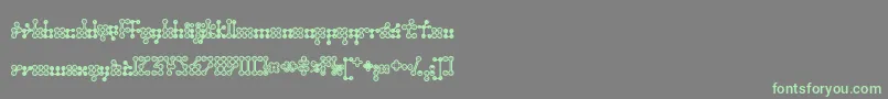 Шрифт Wednesda – зелёные шрифты на сером фоне
