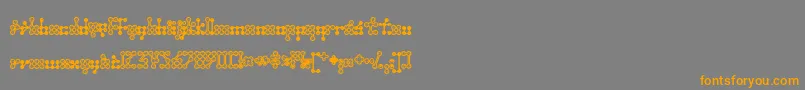 Wednesda Font – Orange Fonts on Gray Background