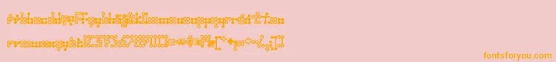 Шрифт Wednesda – оранжевые шрифты на розовом фоне