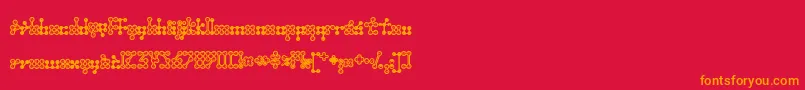 Wednesda Font – Orange Fonts on Red Background
