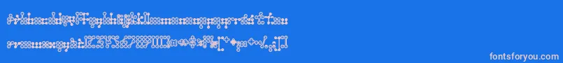 フォントWednesda – ピンクの文字、青い背景
