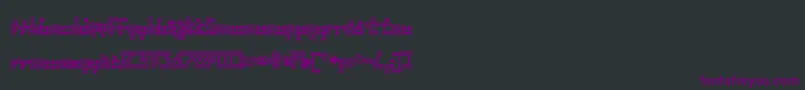 Шрифт Wednesda – фиолетовые шрифты на чёрном фоне