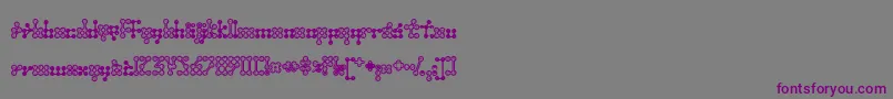 Шрифт Wednesda – фиолетовые шрифты на сером фоне