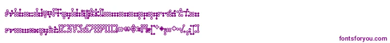 Wednesda-Schriftart – Violette Schriften auf weißem Hintergrund