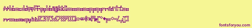 Шрифт Wednesda – фиолетовые шрифты на жёлтом фоне
