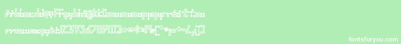 Wednesda Font – White Fonts on Green Background
