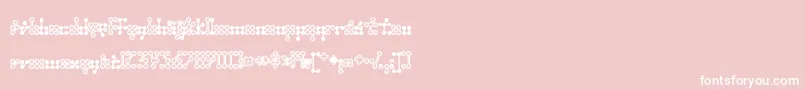 フォントWednesda – ピンクの背景に白い文字