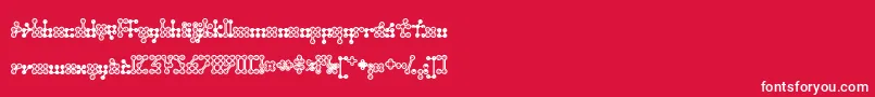 フォントWednesda – 赤い背景に白い文字