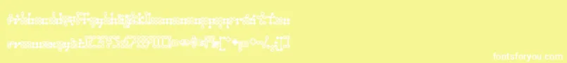 フォントWednesda – 黄色い背景に白い文字