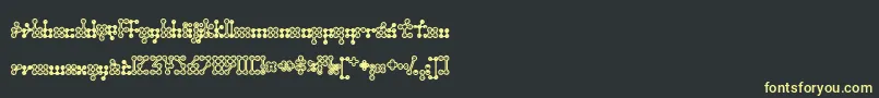 Wednesda-fontti – keltaiset fontit mustalla taustalla