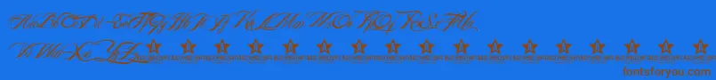 BillyArgelFont Font – Brown Fonts on Blue Background