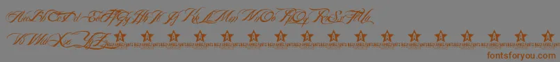 BillyArgelFont Font – Brown Fonts on Gray Background
