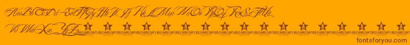 BillyArgelFont Font – Brown Fonts on Orange Background