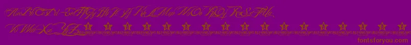 BillyArgelFont Font – Brown Fonts on Purple Background
