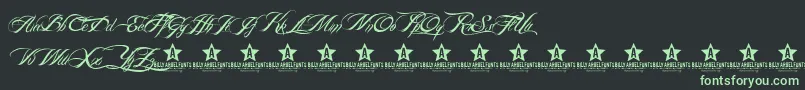 Шрифт BillyArgelFont – зелёные шрифты на чёрном фоне