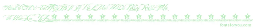 BillyArgelFont Font – Green Fonts on White Background