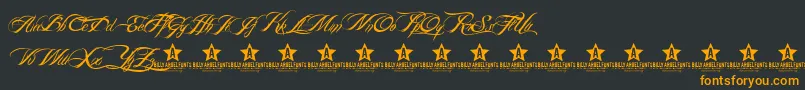 BillyArgelFont Font – Orange Fonts on Black Background