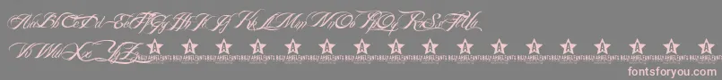 フォントBillyArgelFont – 灰色の背景にピンクのフォント