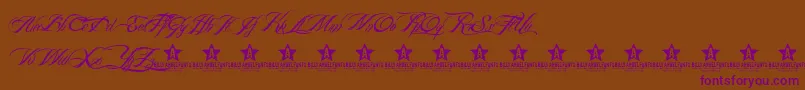 BillyArgelFont Font – Purple Fonts on Brown Background