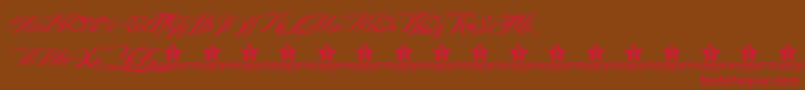 BillyArgelFont Font – Red Fonts on Brown Background