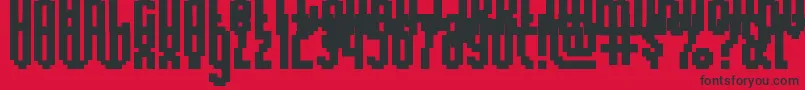 Шрифт RelativityRegular – чёрные шрифты на красном фоне