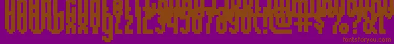 RelativityRegular-Schriftart – Braune Schriften auf violettem Hintergrund