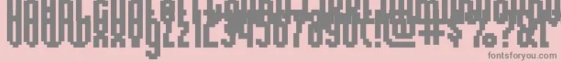 RelativityRegular-Schriftart – Graue Schriften auf rosa Hintergrund