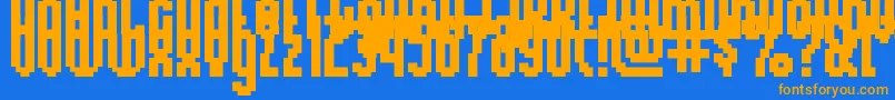RelativityRegular Font – Orange Fonts on Blue Background