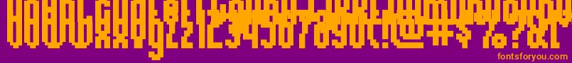 RelativityRegular Font – Orange Fonts on Purple Background